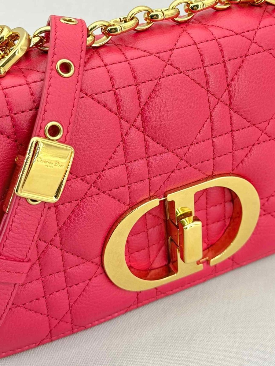 Pre - loved DIOR Caro Red Cannage Shoulder Bag at Reems Closet
