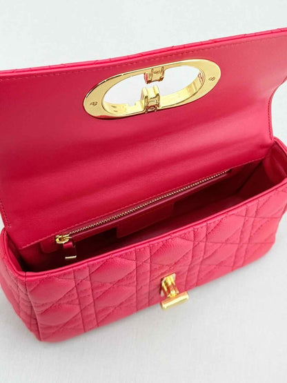 Pre - loved DIOR Caro Red Cannage Shoulder Bag at Reems Closet