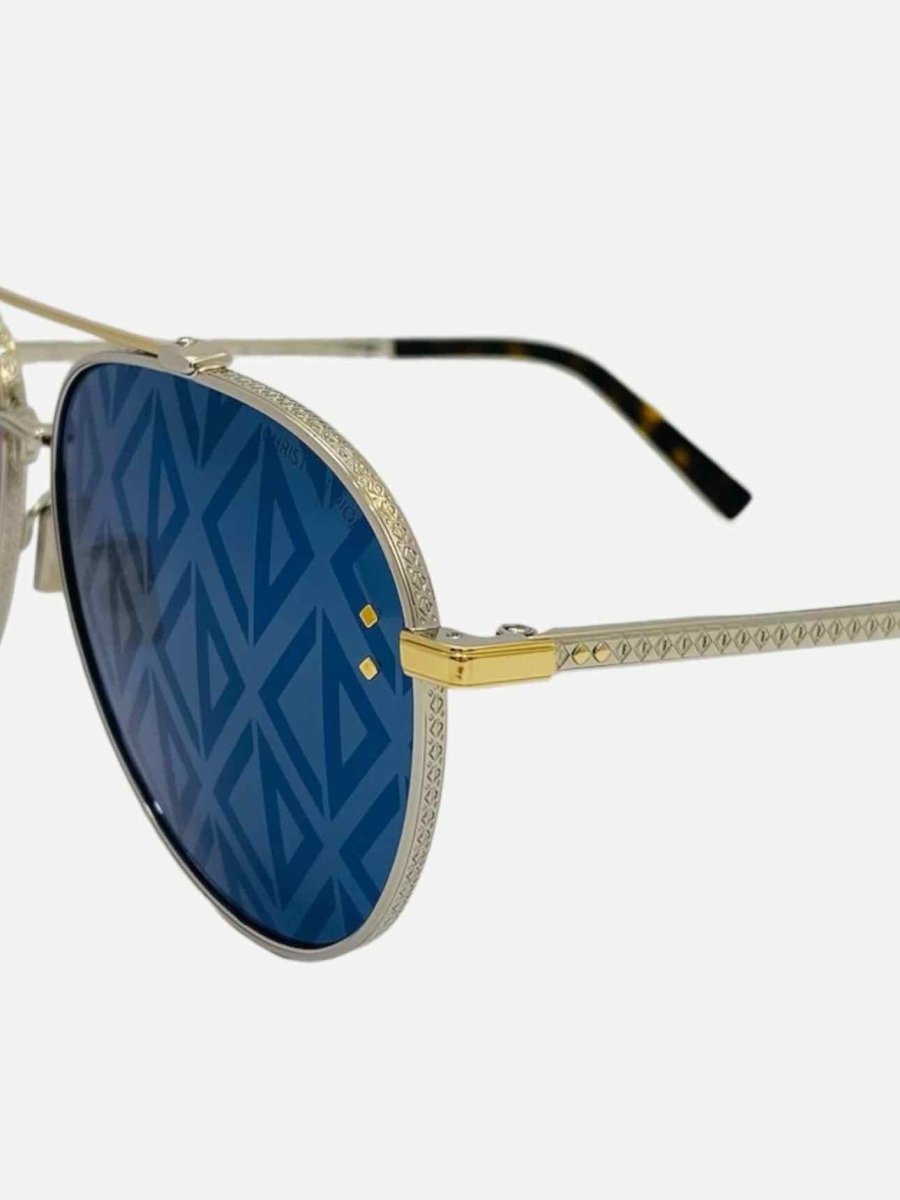 Pre - loved DIOR CD Diamond AI U Silver Sunglasses at Reems Closet