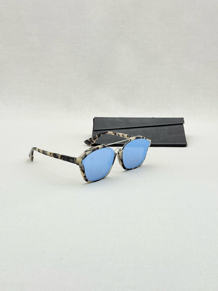 Pre - loved DIOR Cream & Black Sunglasses at Reems Closet
