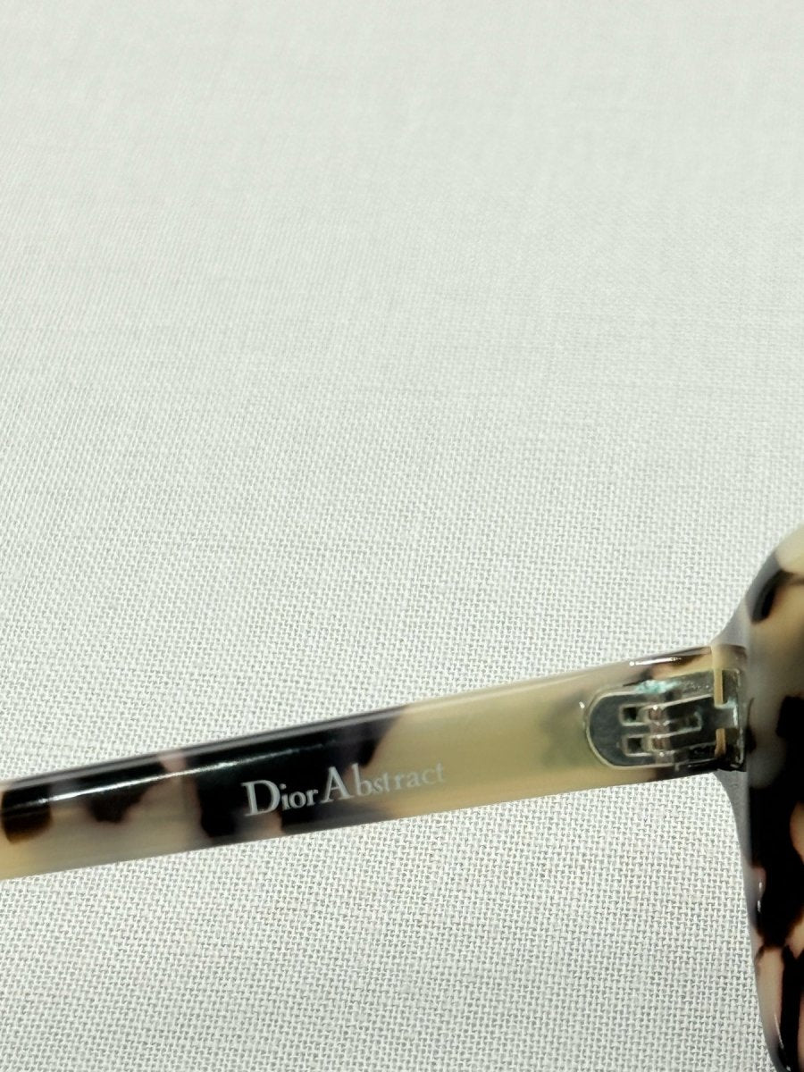 Pre - loved DIOR Cream & Black Sunglasses at Reems Closet