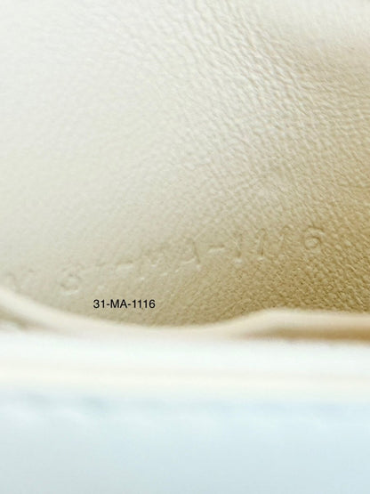 Pre - loved DIOR D - Bee White Clutch at Reems Closet