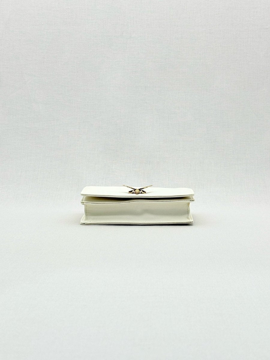 Pre - loved DIOR D - Bee White Clutch at Reems Closet