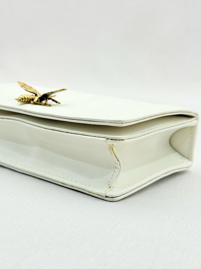 Pre - loved DIOR D - Bee White Clutch at Reems Closet