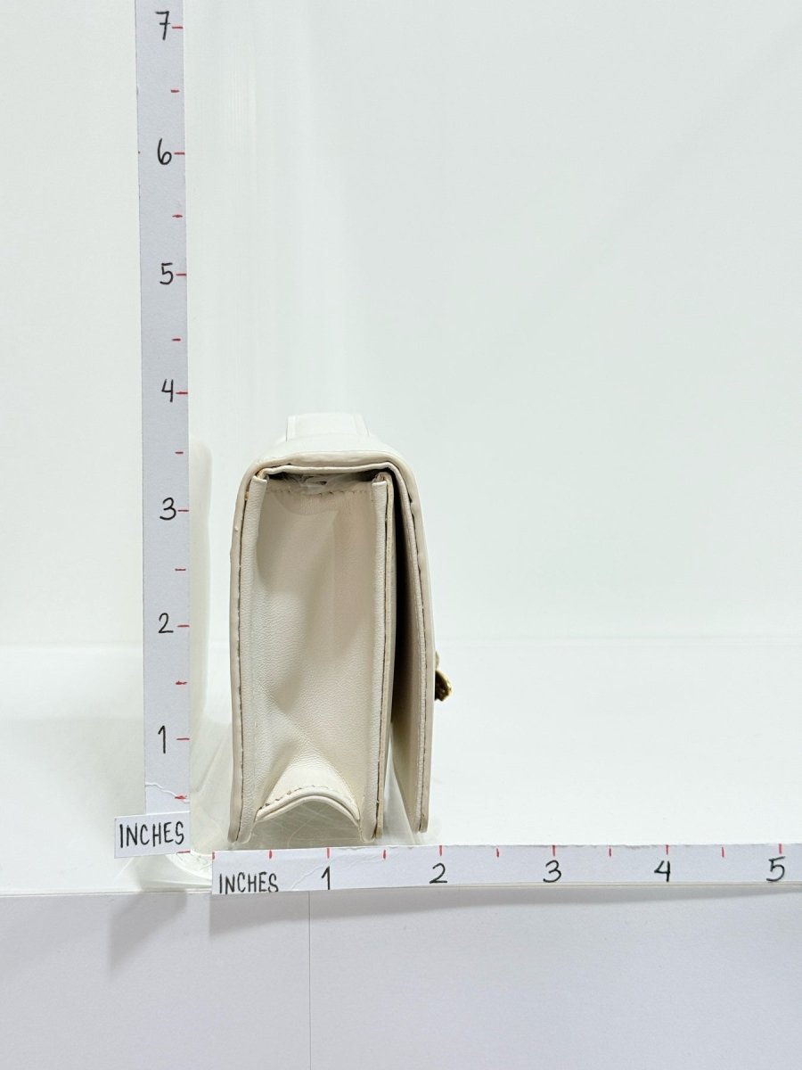 Pre - loved DIOR D - Bee White Clutch at Reems Closet