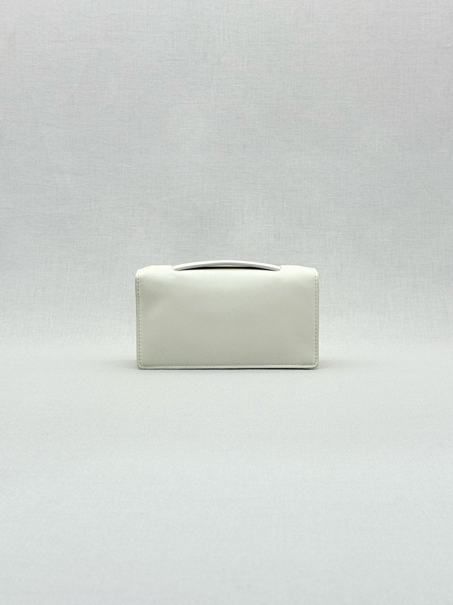Pre - loved DIOR D - Bee White Clutch at Reems Closet