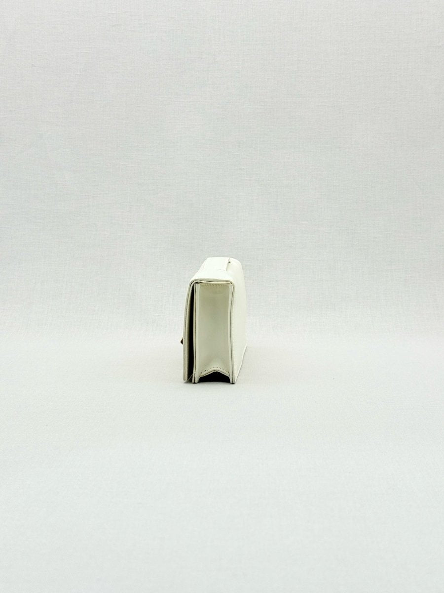 Pre - loved DIOR D - Bee White Clutch at Reems Closet