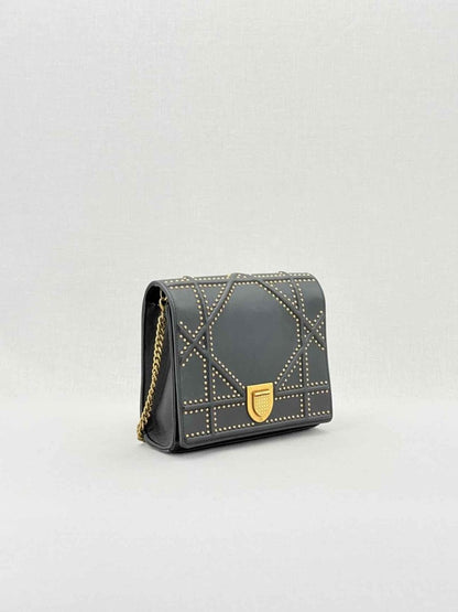 Pre - loved DIOR Diorama Black Shoulder Bag at Reems Closet