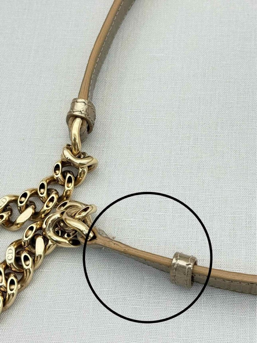 Pre - loved DIOR Diorama Gold Micro Cannage Shoulder Bag at Reems Closet