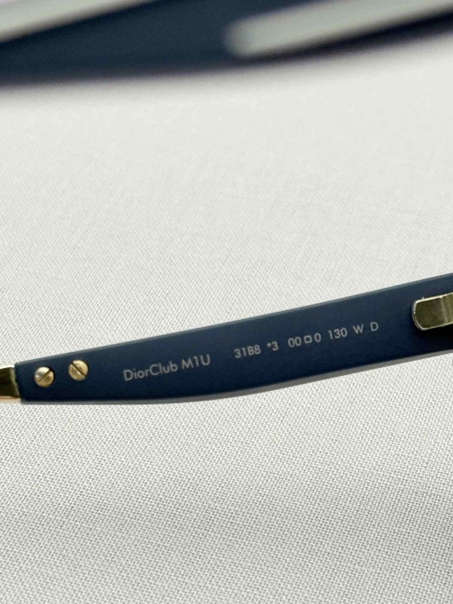 Pre - loved DIOR DiorClub Blue Oblique Sunglasses at Reems Closet