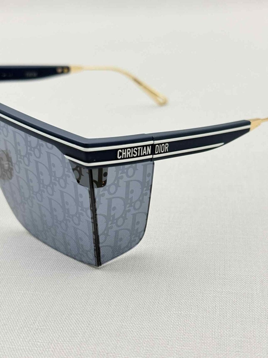 Pre - loved DIOR DiorClub Blue Oblique Sunglasses at Reems Closet
