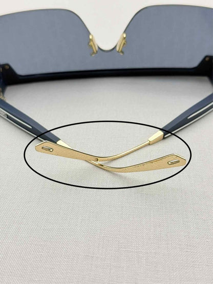 Pre - loved DIOR DiorClub Blue Oblique Sunglasses at Reems Closet