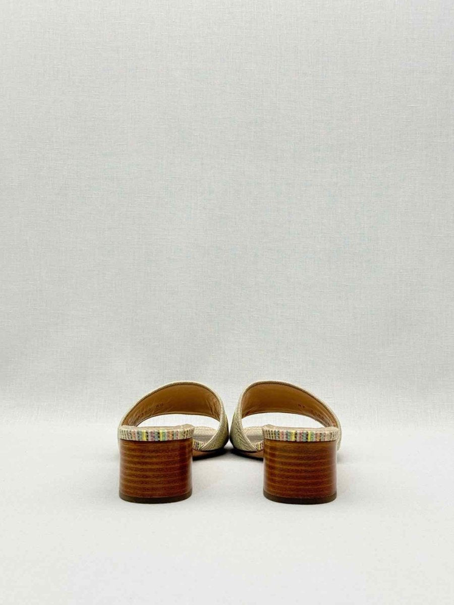 Pre - loved DIOR Dway Gold Multicolor Size EU 40 Heeled Sandals at Reems Closet