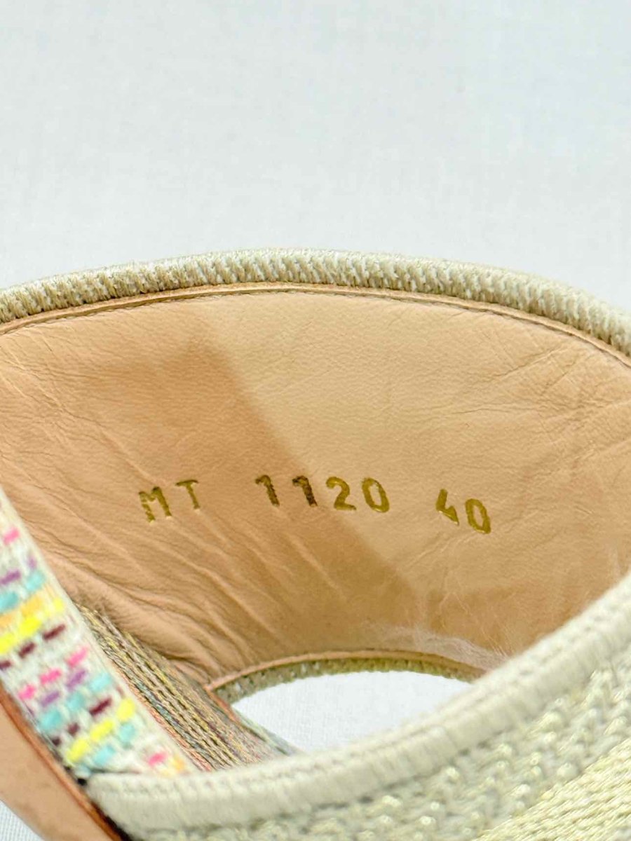 Pre - loved DIOR Dway Gold Multicolor Size EU 40 Heeled Sandals at Reems Closet