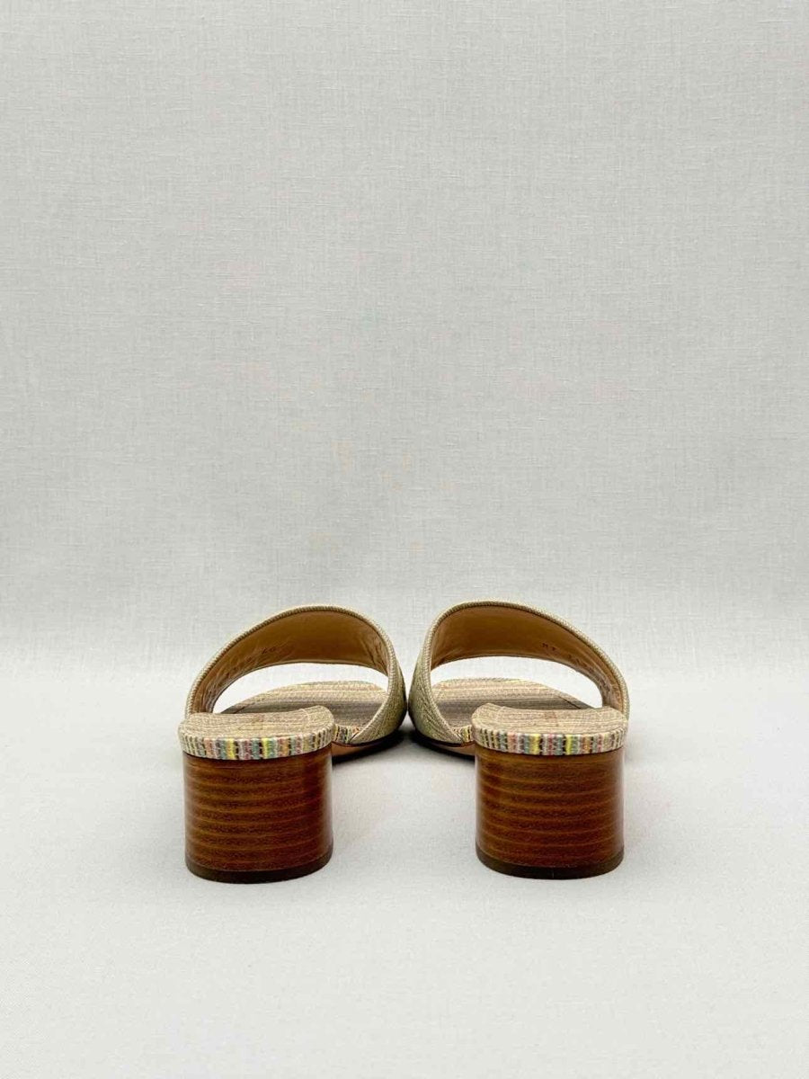 Pre - loved DIOR Dway Gold Multicolor Size EU 40 Heeled Sandals at Reems Closet