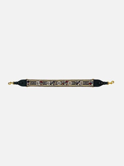 Pre - loved DIOR Embroidered Black Multicolor Shoulder Strap at Reems Closet