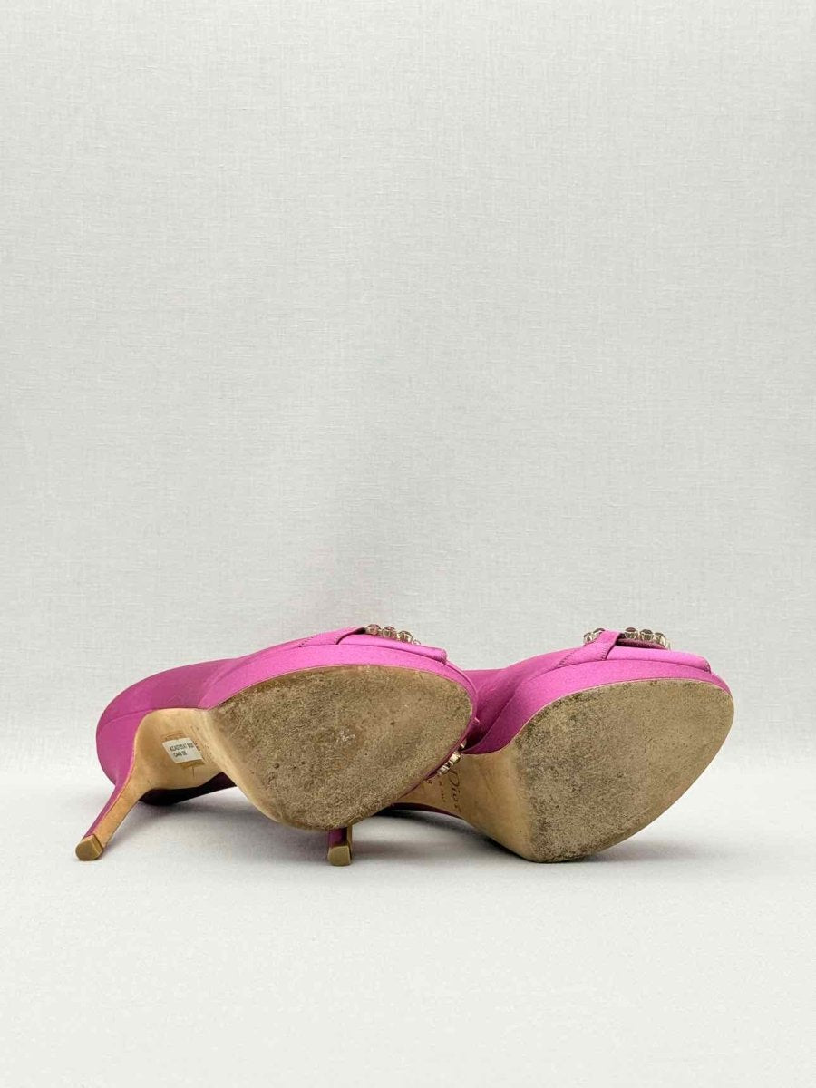 Pre-loved DIOR Fuchsia Crystal Embellished Size EU 38 Pumps at Reems Closet