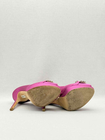 Pre-loved DIOR Fuchsia Crystal Embellished Size EU 38 Pumps at Reems Closet