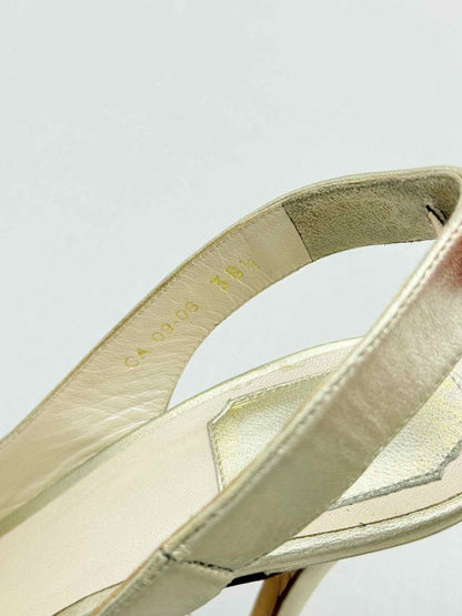 Pre - loved DIOR Gold Size EU 38.5 Slingbacks at Reems Closet