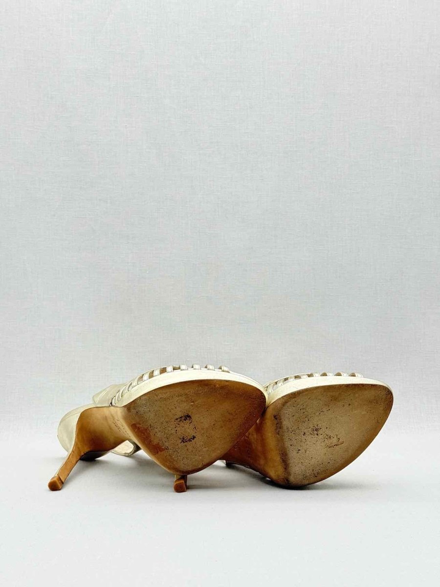 Pre - loved DIOR Gold Size EU 38.5 Slingbacks at Reems Closet