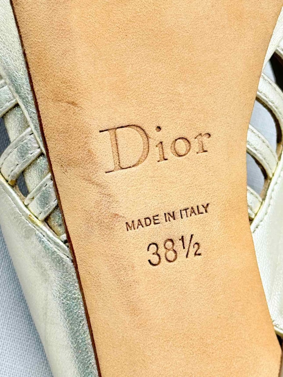 Pre - loved DIOR Gold Size EU 38.5 Slingbacks at Reems Closet