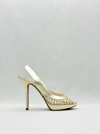 Pre - loved DIOR Gold Size EU 38.5 Slingbacks at Reems Closet