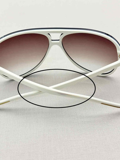 Pre-loved DIOR HOMME White & Black Sunglasses at Reems Closet
