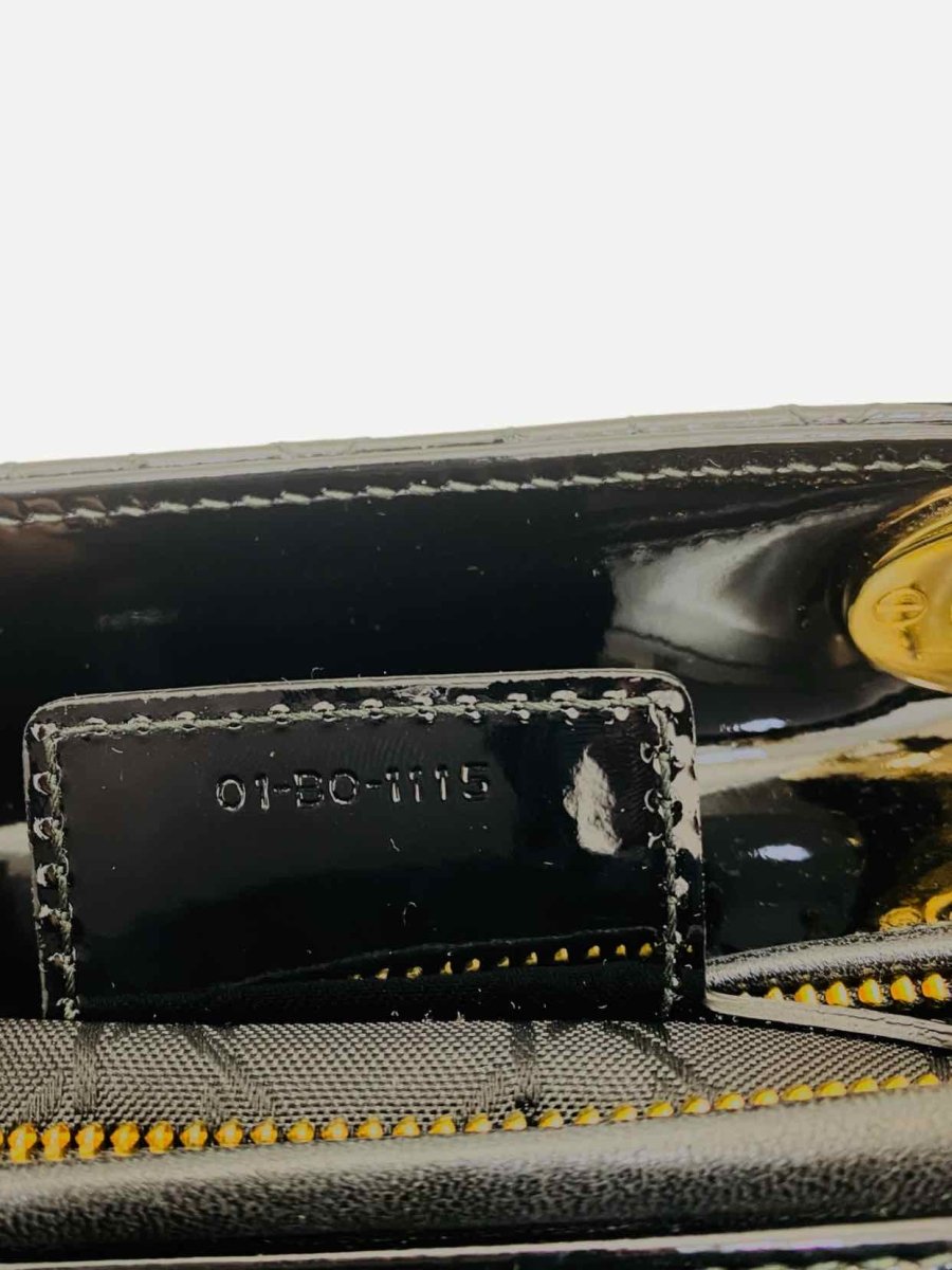 Pre - loved DIOR Lady Dior Black Cannage Top Handle at Reems Closet