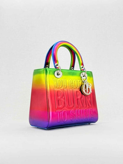 Pre - loved DIOR Limited Edition Multicolor Top Handle at Reems Closet