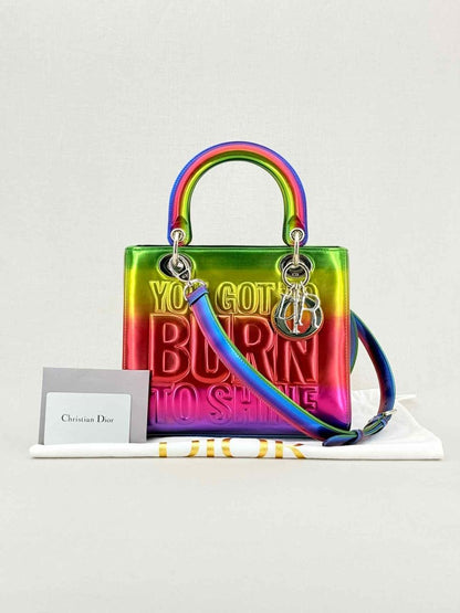 Pre - loved DIOR Limited Edition Multicolor Top Handle at Reems Closet