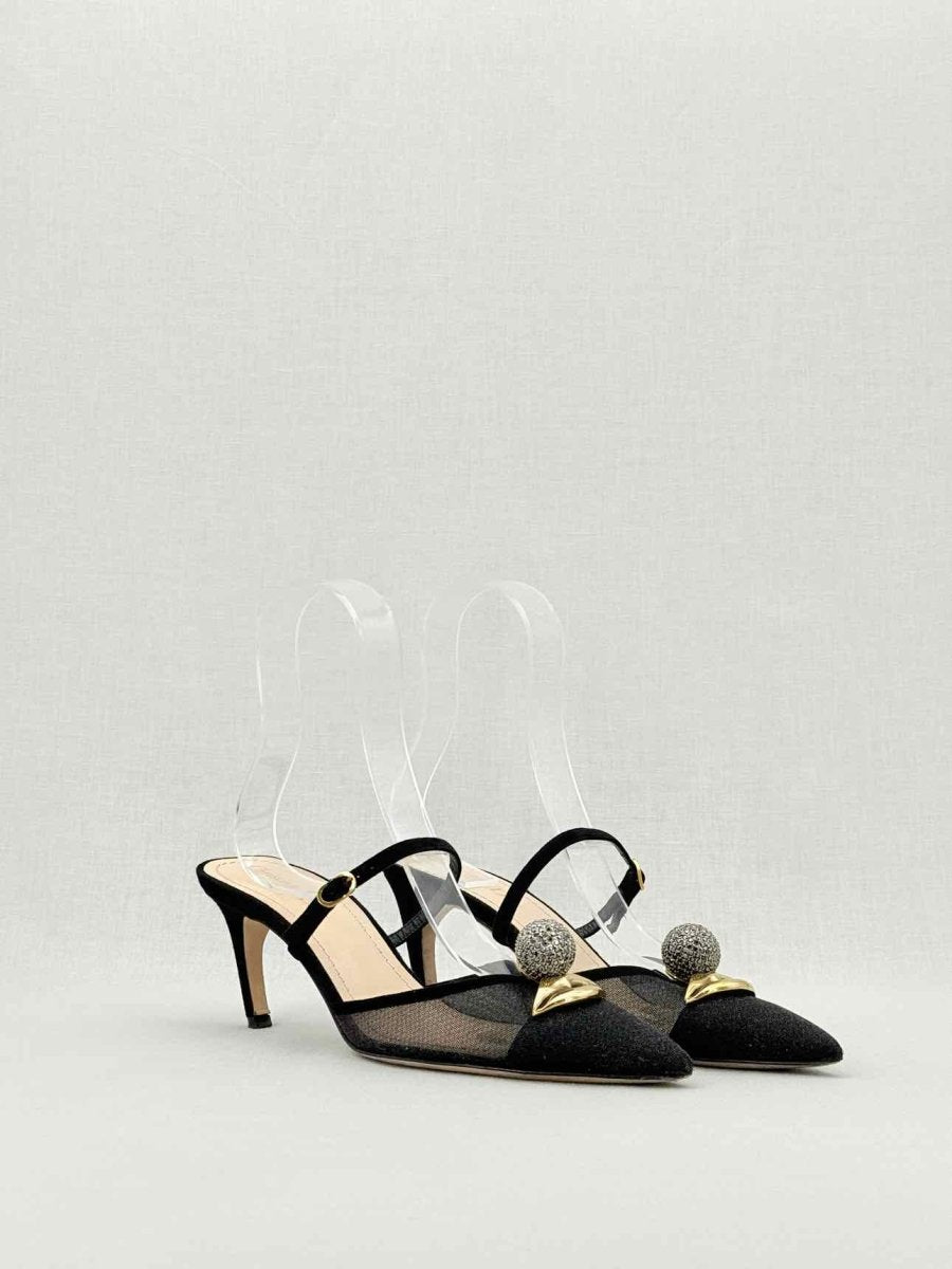 Pre - loved DIOR Mesh Lips Black Size EU 39 Pumps at Reems Closet