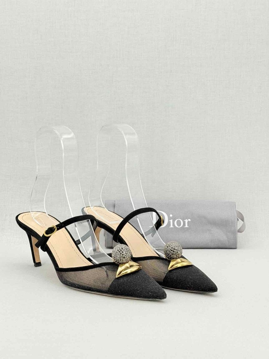 Pre - loved DIOR Mesh Lips Black Size EU 39 Pumps at Reems Closet