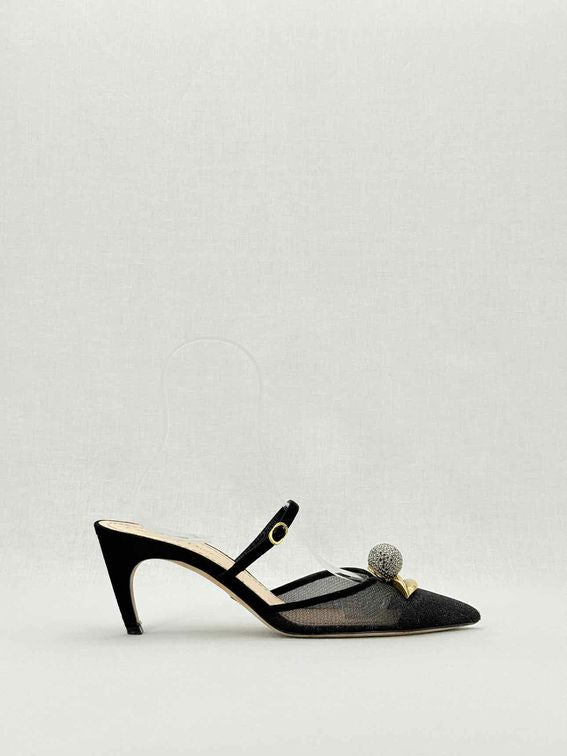 Pre - loved DIOR Mesh Lips Black Size EU 39 Pumps at Reems Closet