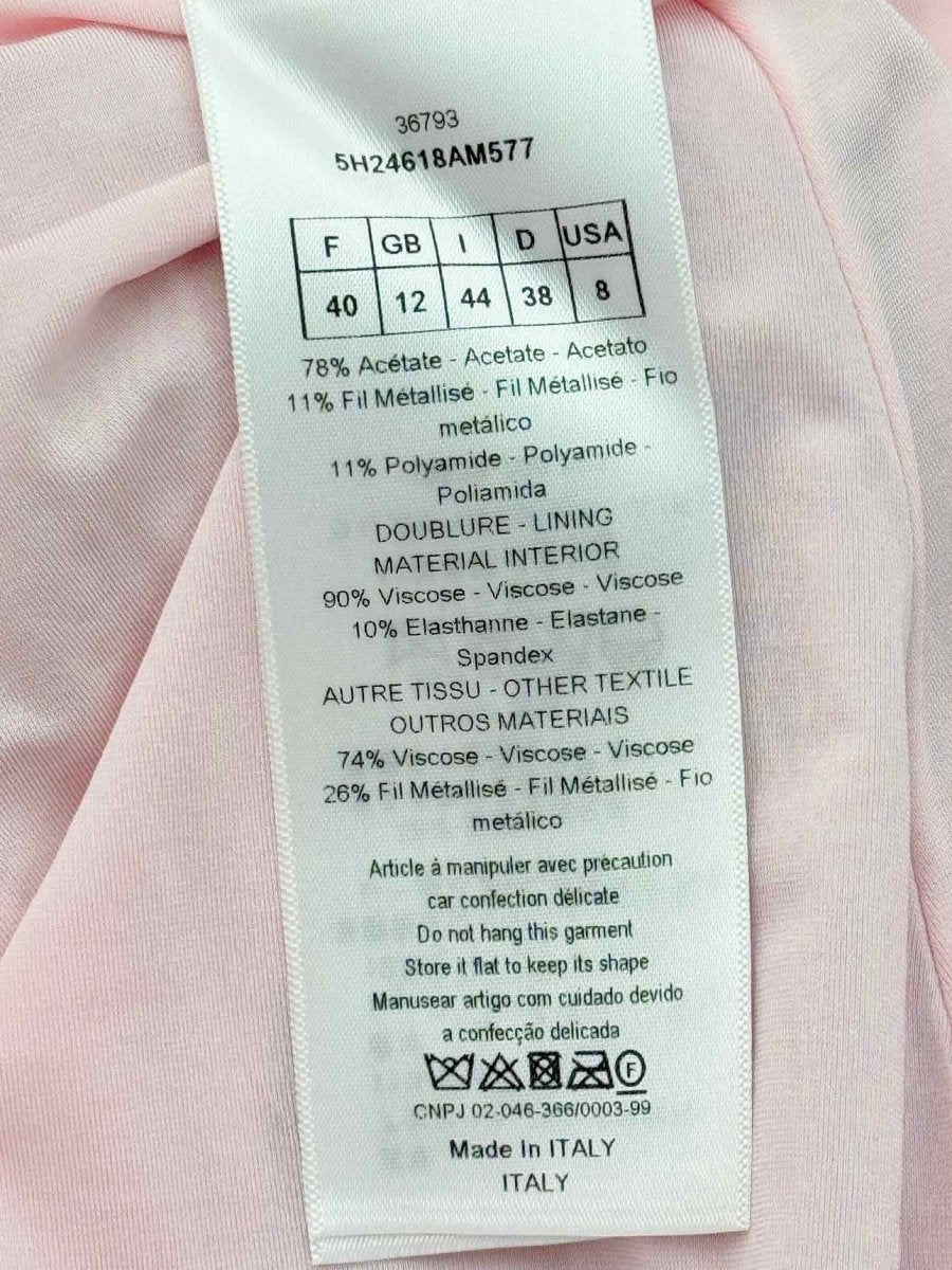 Pre-loved DIOR Metallic Pink Size US 8 Short Dress at Reems Closet