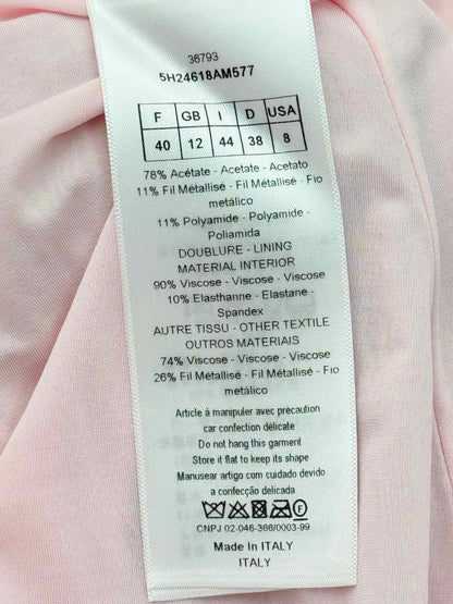Pre-loved DIOR Metallic Pink Size US 8 Short Dress at Reems Closet
