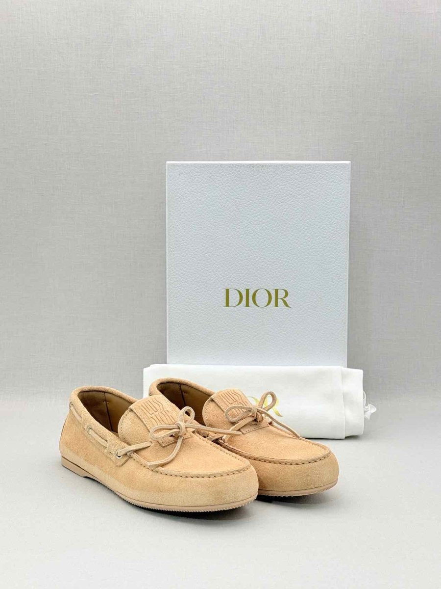 Pre-loved DIOR Miss Dior Street Beige Size EU 37.5 Loafers at Reems Closet