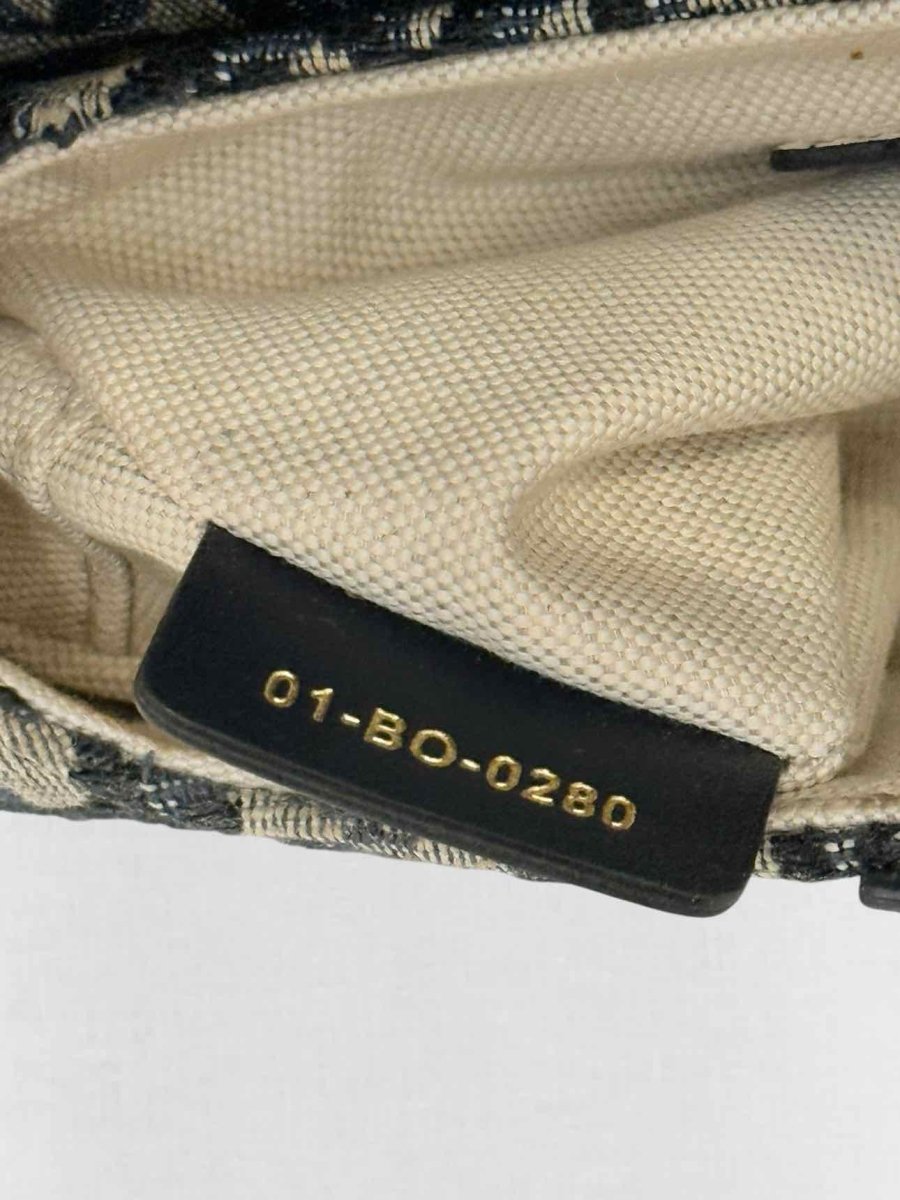 Pre - loved DIOR Navy Blue Oblique Saddle Bag at Reems Closet