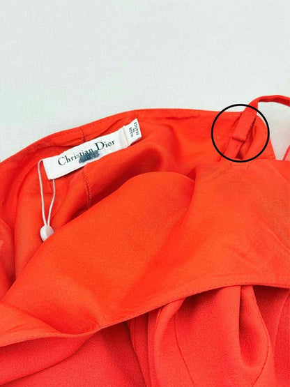 Pre - loved DIOR Orange Size US 8 Knee Length Dress at Reems Closet