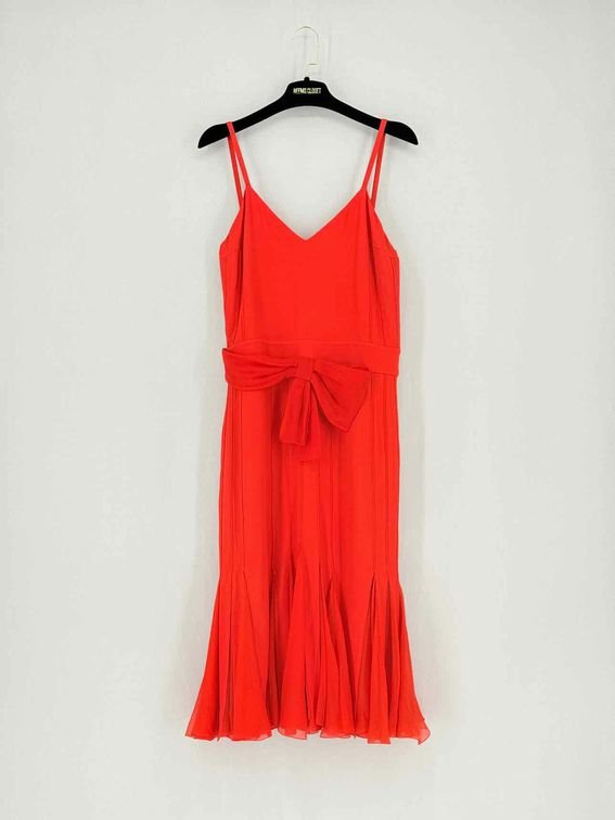 Pre - loved DIOR Orange Size US 8 Knee Length Dress at Reems Closet