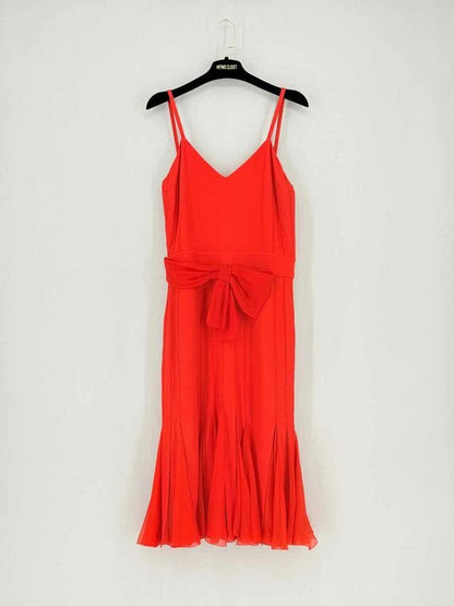 Pre - loved DIOR Orange Size US 8 Knee Length Dress at Reems Closet