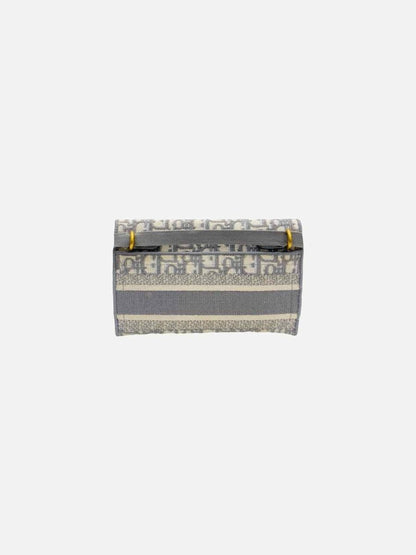 Pre - loved DIOR Saddle Bag Grey Oblique Belt Bag at Reems Closet