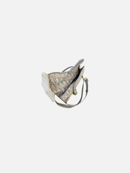 Pre - loved DIOR Saddle Bag Grey Oblique Belt Bag at Reems Closet