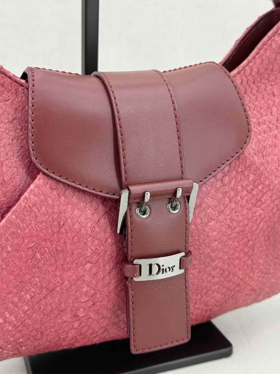Pre - loved DIOR Vintage Burgundy Shoulder Bag at Reems Closet