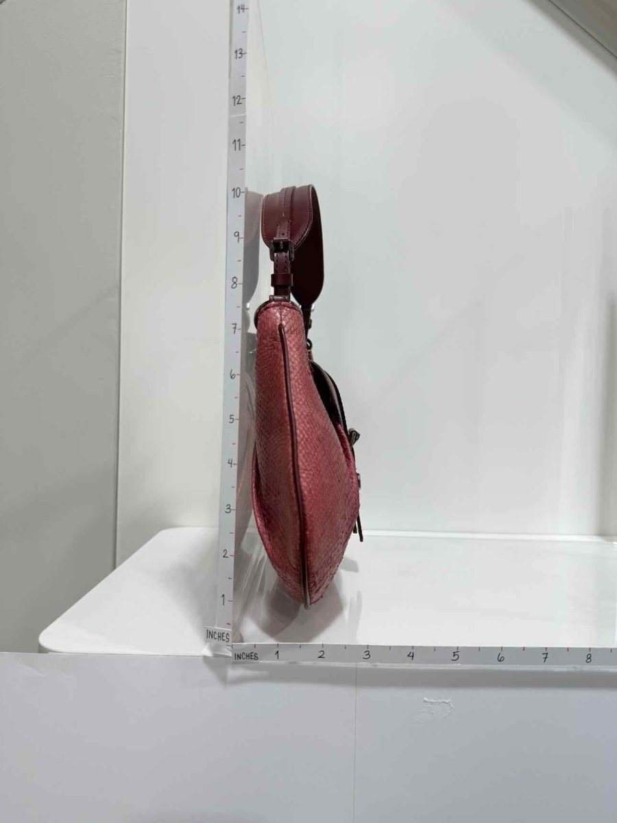 Pre - loved DIOR Vintage Burgundy Shoulder Bag at Reems Closet