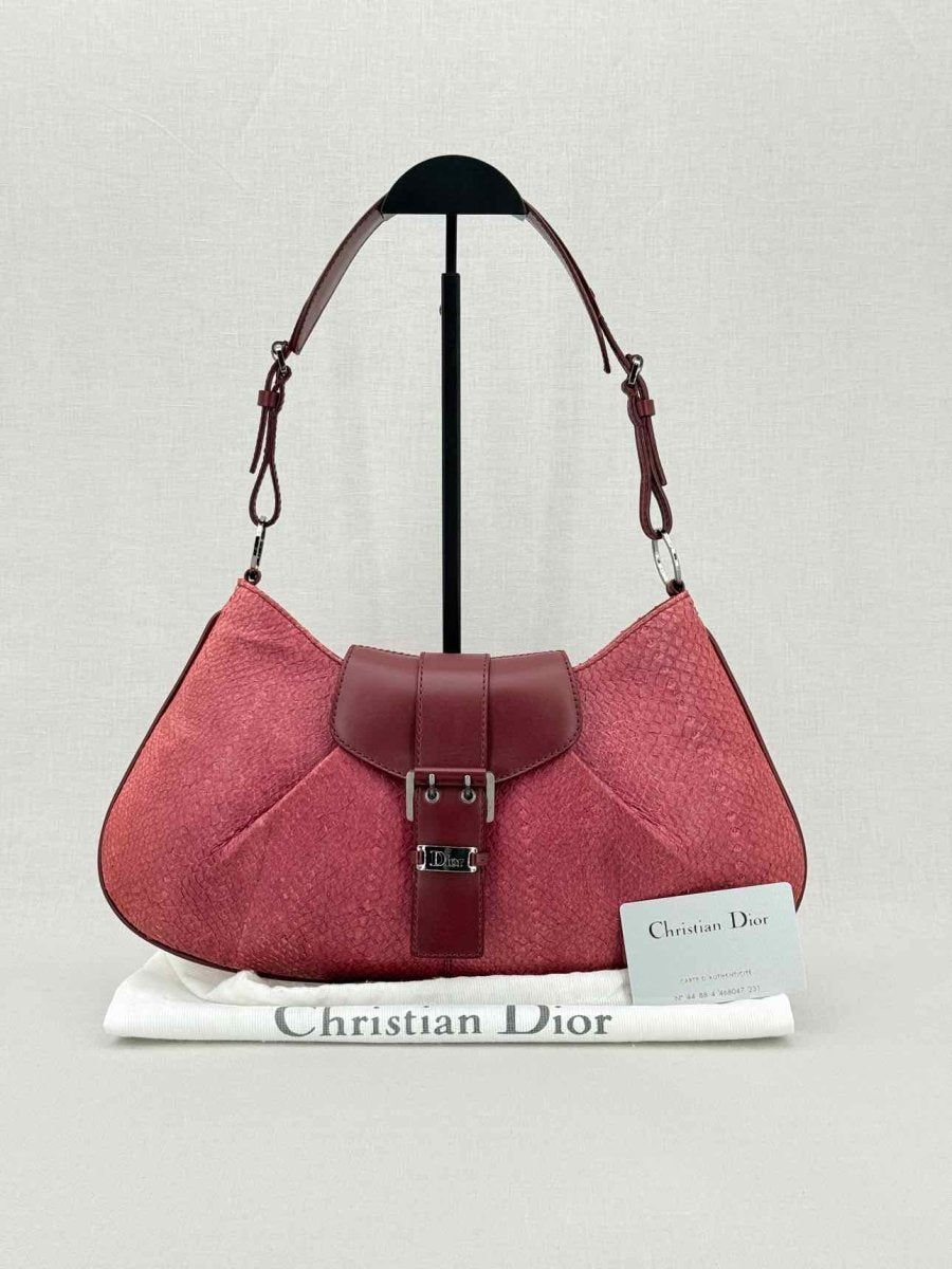 Pre - loved DIOR Vintage Burgundy Shoulder Bag at Reems Closet