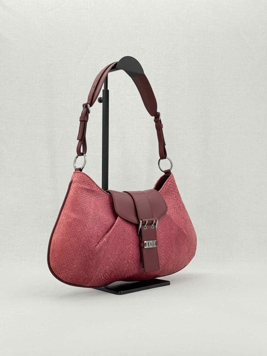 Pre - loved DIOR Vintage Burgundy Shoulder Bag at Reems Closet