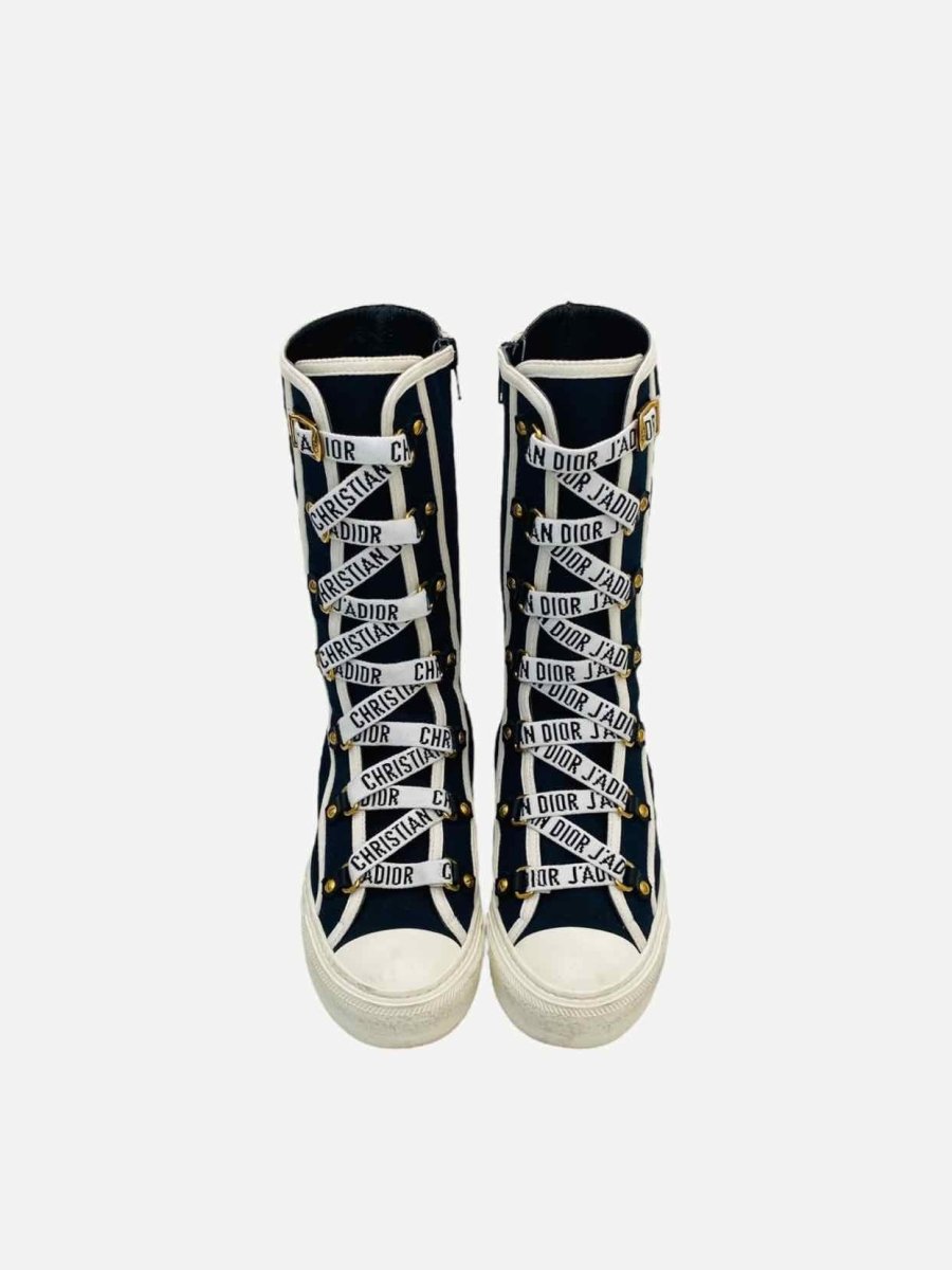 Pre - loved DIOR Walk'n'Dior Navy Blue Sneakers at Reems Closet