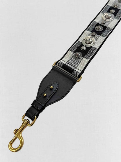 Pre - loved DIOR White Jacquard Saddle Bag at Reems Closet