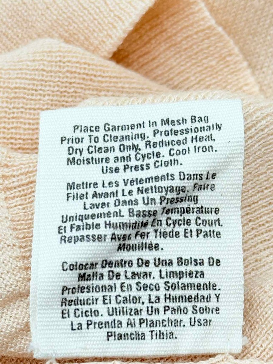 Pre - loved DKNY Beige Knit Size Medium Top at Reems Closet