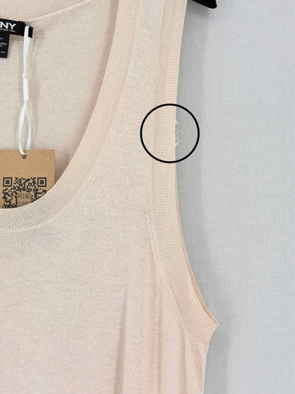 Pre - loved DKNY Beige Knit Size Medium Top at Reems Closet